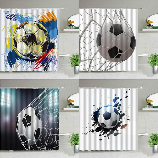 

shower curtains football pattern for room hall decorative curtain in bathroom