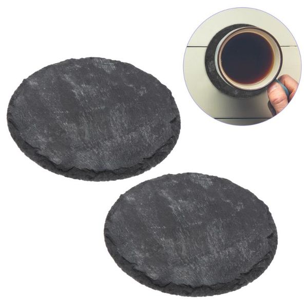 

mats & pads 2pc creative slate stone cup mat cups place for home decor