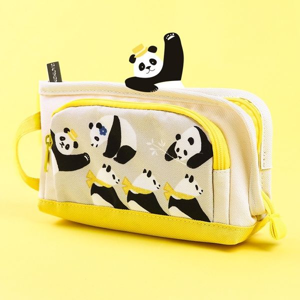 

pencil kokuyo red panda case cartoon cute simple large capacity creative stationery box pc52