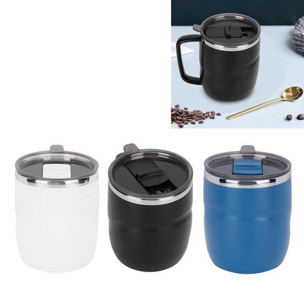 

mugs 400ml coffee mug stainless steel anti-scalding water cup with lid for home office wonderful gift