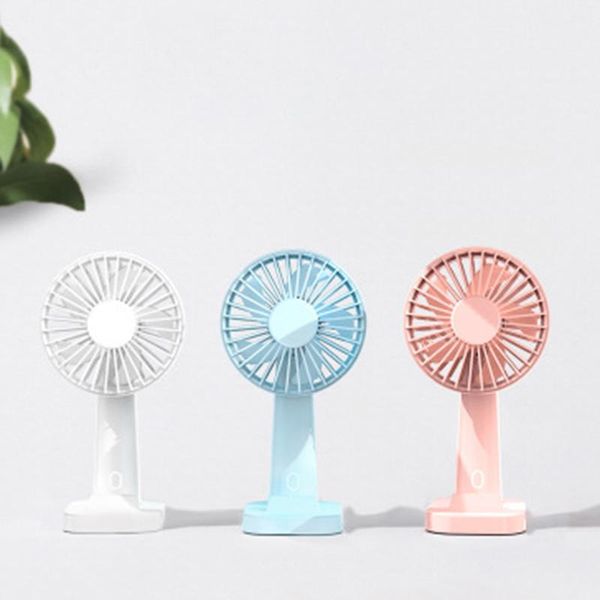 

electric fans rechargeable built-in battery small table fan mobile phone holder wind speed direction adjustable easy to carry colors availab