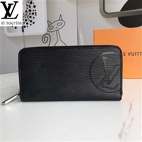 

purse brand designer luxury vrld compact m63515 black ripple printed zipper evening wallet men real leather long clutches chain wallets key, Red;black