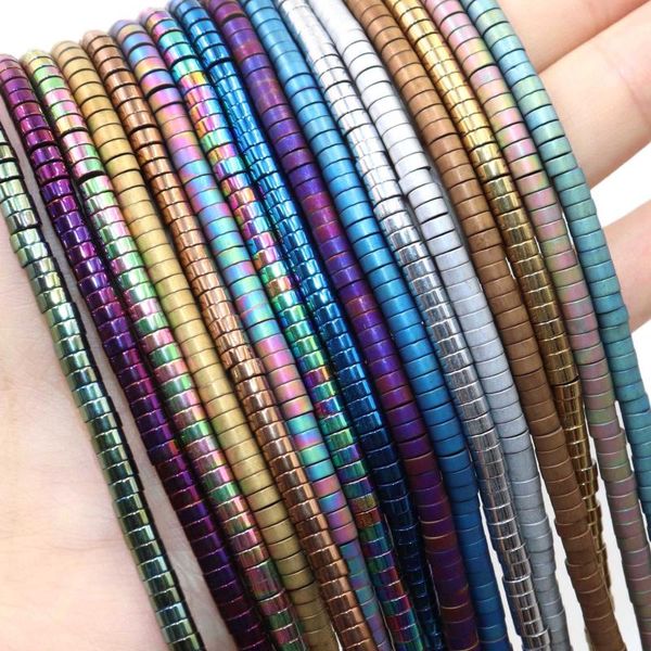 

other 1 2 3 4 5 6mm natural hematite stone round flat loose spacer beads for jewelry making diy charms bracelet necklace accessories