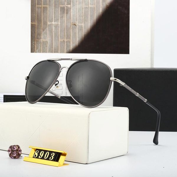 

sunglasses 2021 brand designer polarized men pilot stainless steel frame luxury glasses driving uv400 black coating eyewear, White;black