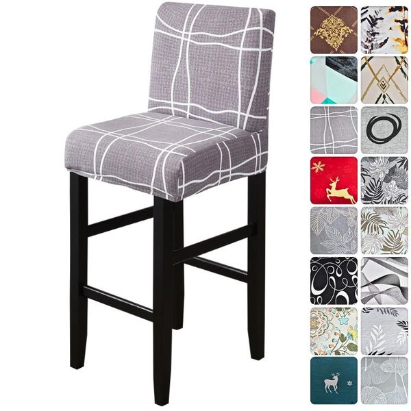 

chair covers spandex polyester cover solid seat for bar stool chairs slipcover home el banquet dining decoratio