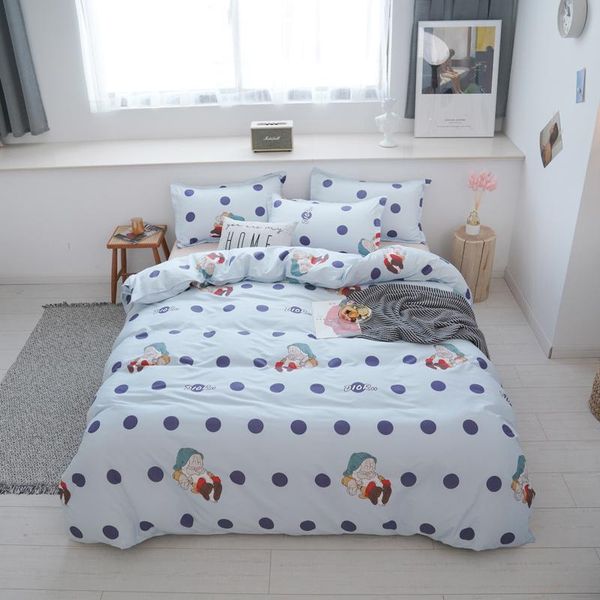

bedding sets fairy tales cotton printed pillowcase quilt cover bed sheet  size king four-piece set