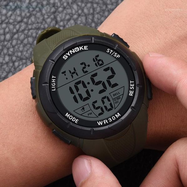 

electronic watch led display digital 30m waterproof sports for men wristwatch relogio masculino drop wristwatches, Slivery;brown