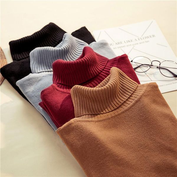 

women's sweaters fdfklak knitted sweater woman 2021 black/white turtleneck pull femme spring autumn long sleeve pullover women, White;black