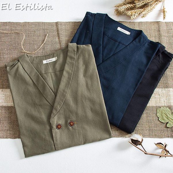 

men's jackets vintage style mens fashion loose linen casual soft outwear coats autumen winter clothing solid clothes, Black;brown
