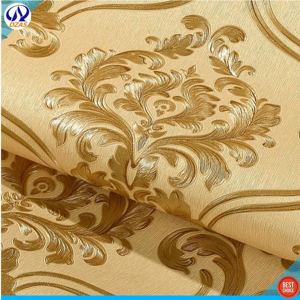 

wallpapers gold foil wallpaper living room ceiling pure waterproof golden warm bedroom tv background dzas-cj