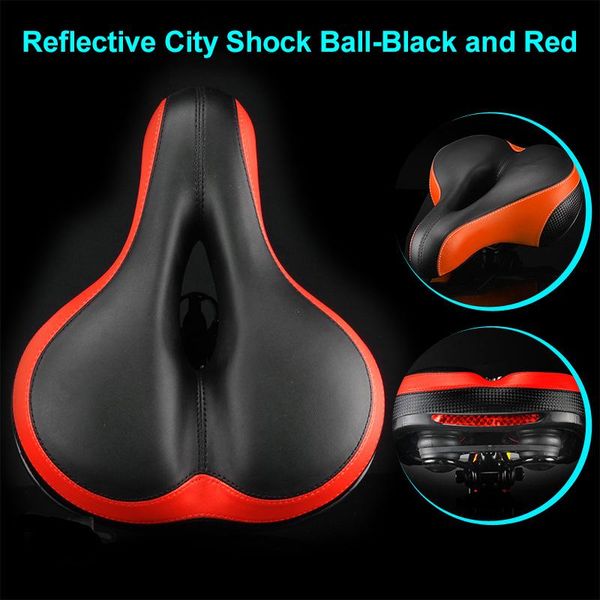 

bike saddles bicycle cushion comfortable reflective soft gel pad mtb mountain saddle -absorbing base 5 colors