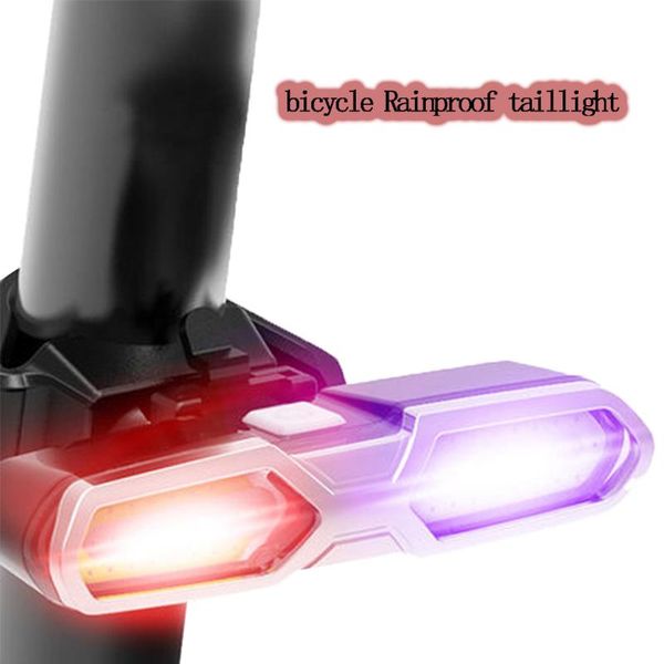 

bike lights deroace bicycle led tail light usb charging taillights laser night mountain rear lamp