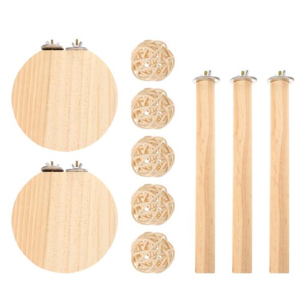 

small animal supplies 1 set hamster standing board rattan balls pet cage accessories