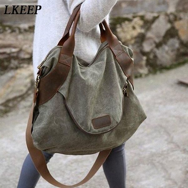 

evening bags 2021 brand large pocket casual tote women's handbags shoulder canvas capacity for women messenger bag