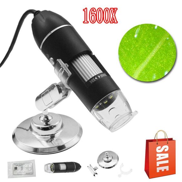 

eshowe 1600x usb microscope handheld portable digital interface electron microscopes with8 leds and bracket mini cameras