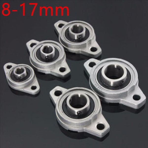

bearings 4pcs/lot zinc alloy diameter 8/10/12/15/17mm bore ball bearing pillow block mounted support kfl08 kfl000 kfl001 kfl002 kfl003
