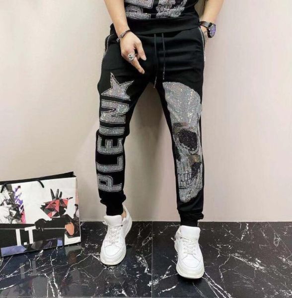 

men's pants strass design fine men's casual sports pants brand hoodie 2021, Black