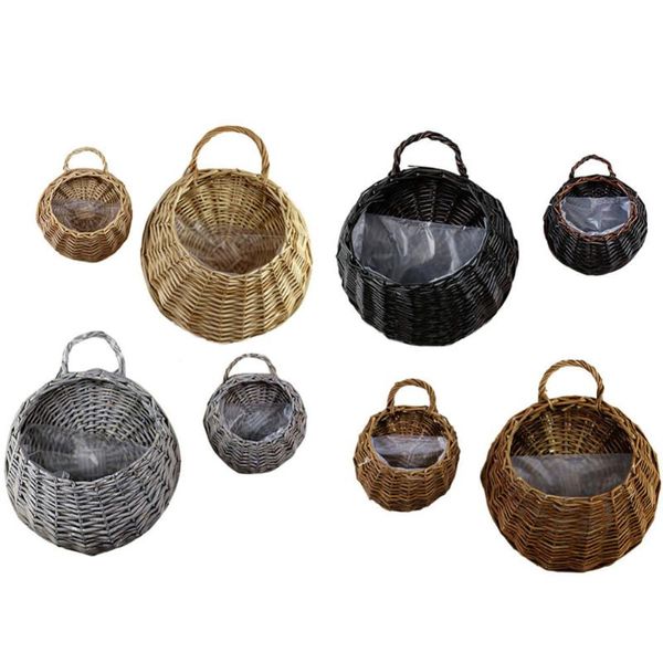 

storage baskets birds nest wall hanging basket wicker gardening home garden wedding decoration sale