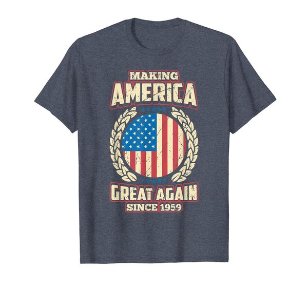 

making america great again since 1959 maga t shirt, White;black