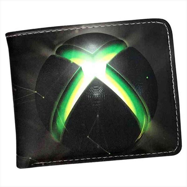 

game xbox bi fold wallet male black short purse id credit card holder, Red;black