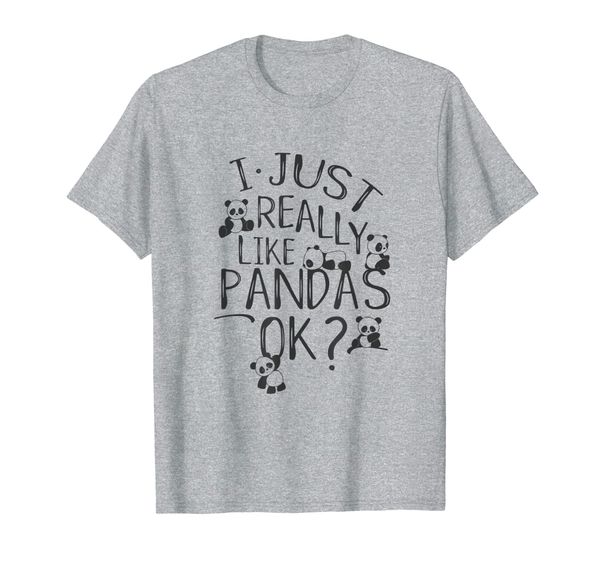 

i just really like pandas ok kawaii panda bear drawings t-shirt, White;black