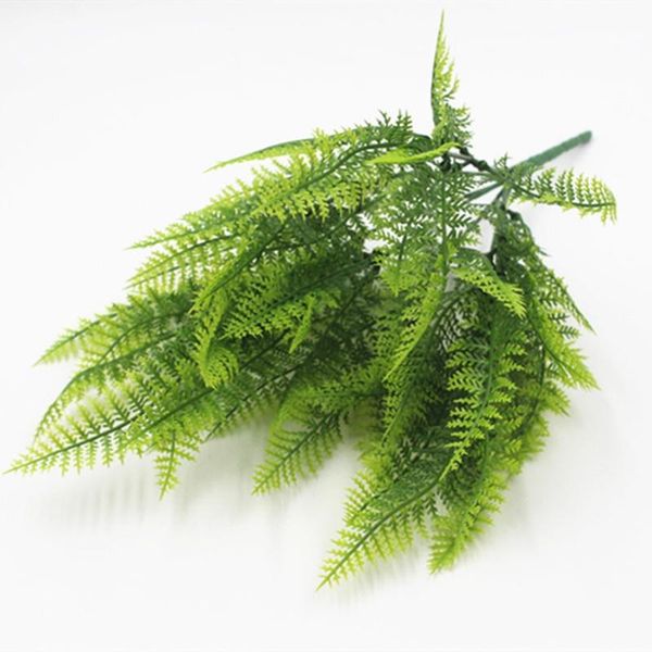 

decorative flowers & wreaths fake plants fern grass wedding wall outdoor decor green leaf artificial plastic for home garden decoration