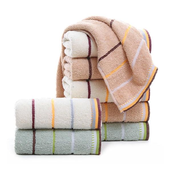 

towel [2 pcs] style face men and women pure color super absorbent soft cotton honeycomb satin file nordic supermarket