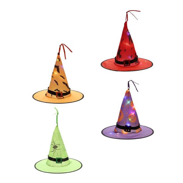 

party hats 4pcs luminous witch hanging hat festival pendants decors