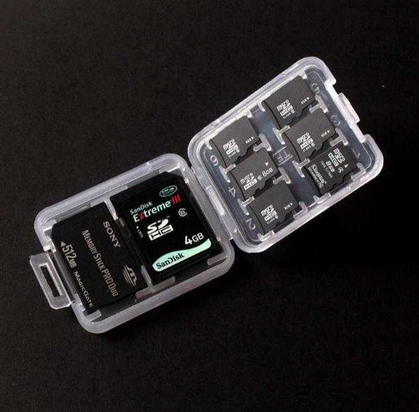 

new 8 in 1 plastic case box for tf micro sd memory card for sdhc tf ms protector holder wholesale
