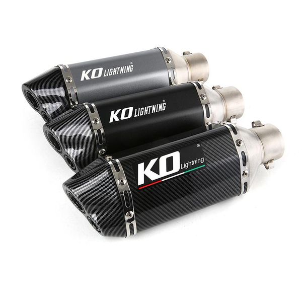 

motorcycle exhaust system universal 38-51mm tail pipe aluminum mufflers dual-outlet escape no db killer dirt bike scooter atv 310mm