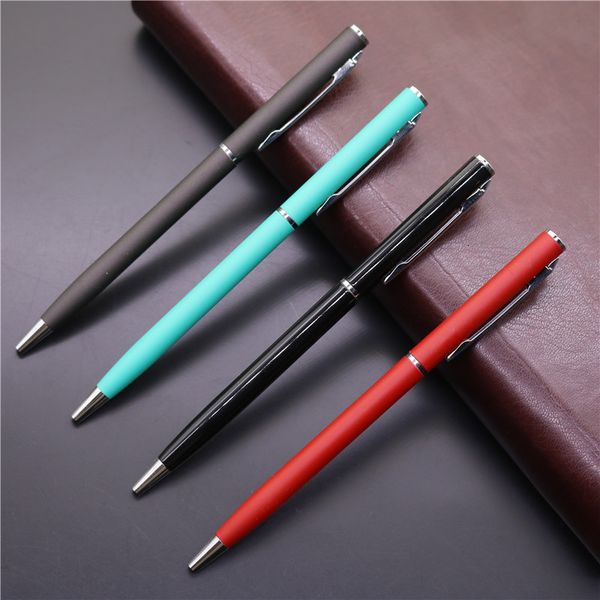

shuo lei metal ball point pen el writing ent advertising printable, Blue;orange