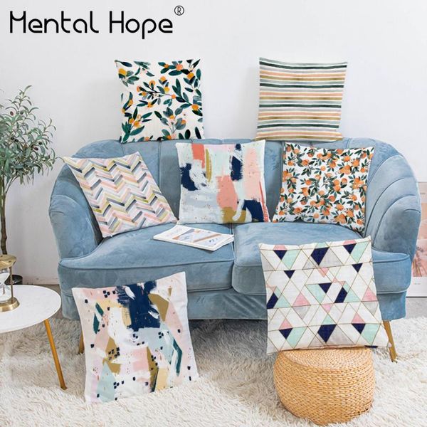 

cushion/decorative pillow diamond printed cushion cover decorative striped throw home decor handmade flower pillowcase square funda cojin