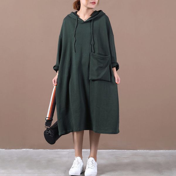 

dress autumn clothing korean loose size great single literary pocket mid-length longsleeve shirt k1122 fhio, Black;gray