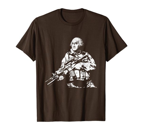

presidential commandos george washington funny tactical tee, White;black
