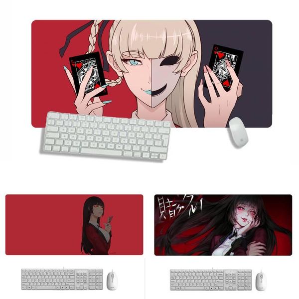 

mouse pads & wrist rests crazy excitement anime kakegurui runa office mice gamer soft pad x xl xxl non-slip cushion thickness 2mm lockedge e
