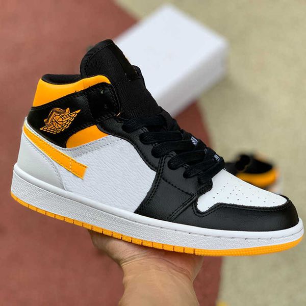 

og jumpman 1 basketball shoe for men with black and yellow outdoor sports25h4