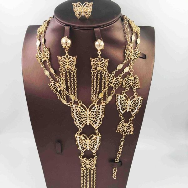 

earrings & necklace african beads jewelry set dubai gold sets for women nigerian wedding vintage statement, Silver