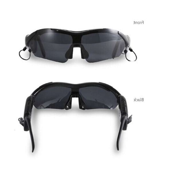 

highend accessories high tech earphone mp player touch control v blue tooth sunglass, Black