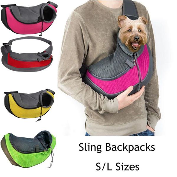 

pet puppy carrier s/l outdoor travel dog shoulder bag mesh oxford single comfort sling handbag tote pouch car seat covers