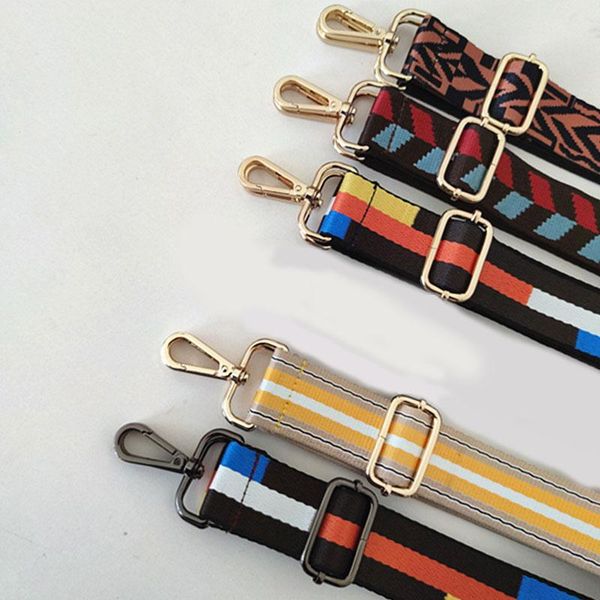 

bag parts & accessories women removable strap wide straps adjustable handle rainbow shoulder bags belt diy handbag, Black