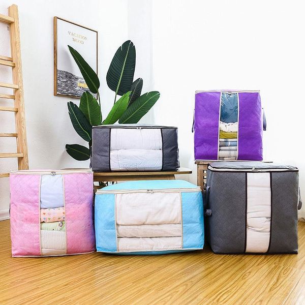 

storage bags quilt clothes bag box large thick clothing packing finishing luggage portable moving