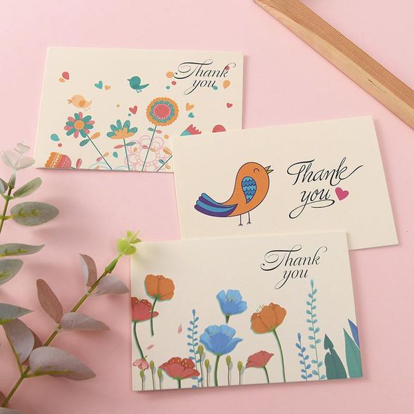 

greeting cards 6pcs thank you business mini message