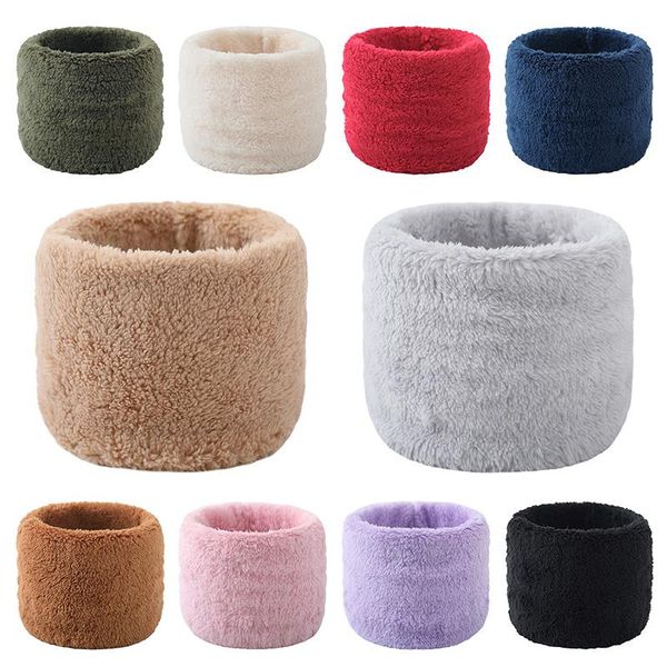 

scarves winter warm plush headgear headband for men women high-neck collars cold protection ear, Blue;gray