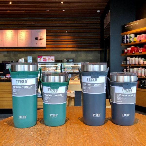 

water bottles 710/550ml double stainless steel coffee cup with rope insulation and cold sealed leak-proof portable outdoor 1pc