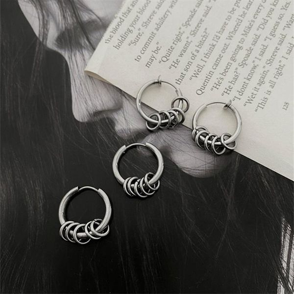

hoop & huggie 2021 korean silver color metal circle earrings punk fashion jewelry for women simple oorbellen, Golden;silver