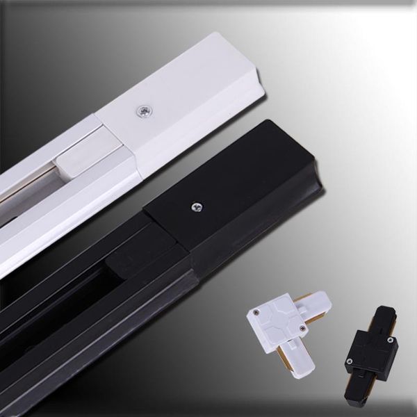 

canmeijia 2pcs 0.5m led track light fitting aluminum spot lights fixture system 2 wire universal rail connector for modern lamp