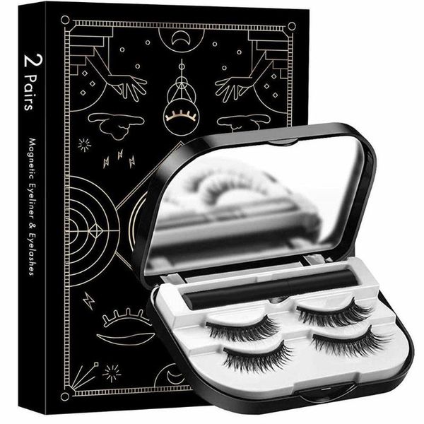 

false eyelashes magnetic liquid eyeliner handmade lasting eye makeup fake set tweezer lash mink long 3d d3r0