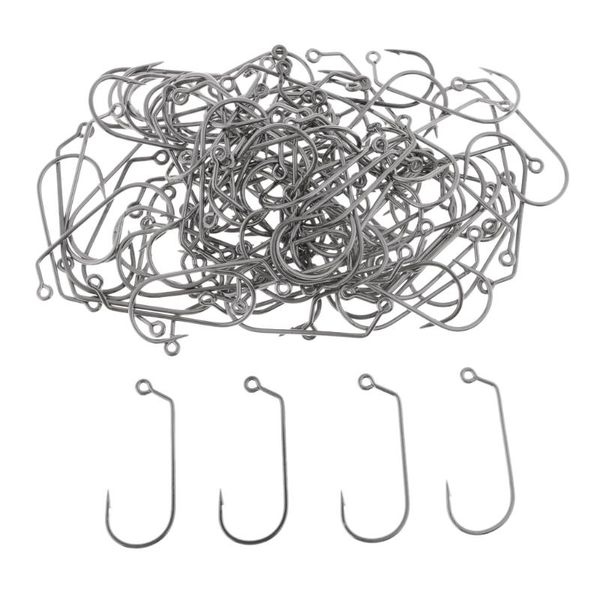 

fishing hooks 100pcs jig barbed hook high carbon steel fishhook saltwater tackle