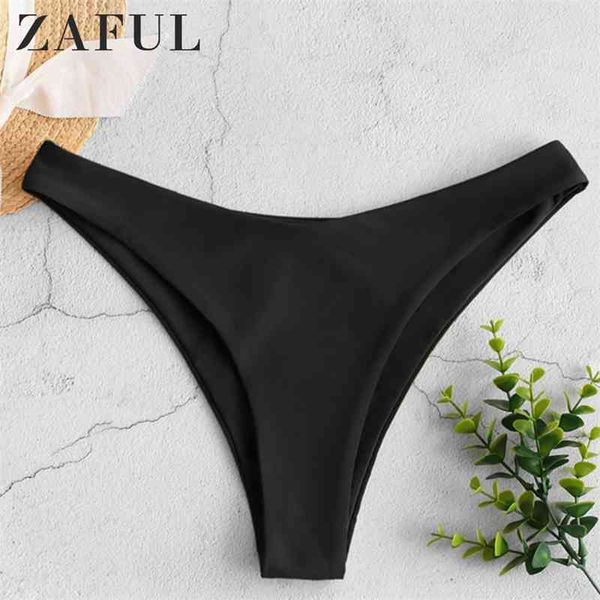 

zaful high leg bikini bottoms swimwear women basic briefs panties summer thong biquini swim bathing suit ladies swimsuit black, White;black
