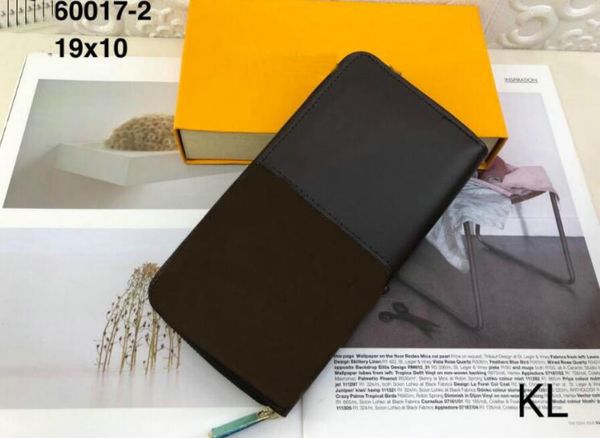 

mens brown zipper zippy wallet vertical long fashion wallet women clutch wallets leather designer purse card holder m48795, Red;black